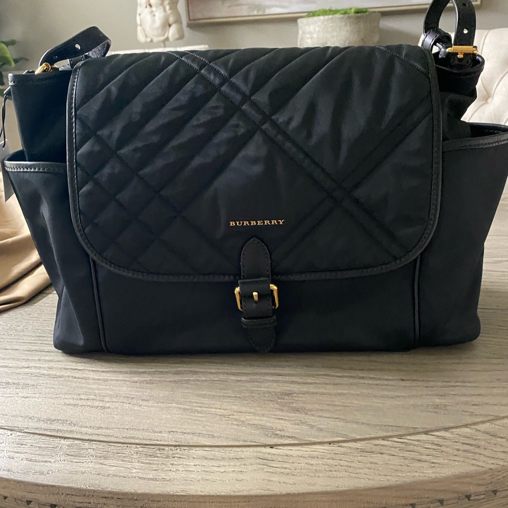 Burberry Check Quilted Diaper Bag
